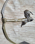 Native American Indian Archer Abstract Bronze Statue Sculpture Figure Mario Nick 33" x 22"