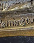 Cowboy Reading a Book with Horse Bronze Metal Western Sculpture Statue Remington Decor 11" x 13"