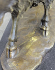 American Buffalo Bison Hot Cast Bronze Sculpture Statue Figure after Antoine Barye