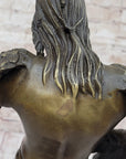 Native American Indian Eagle Dancer Rain Dance Shaman Bronze Statue Sculpture 18" x 10"