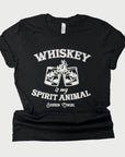 Whiskey Is My Spirit Animal Graphic Tee - Bourbon Cowgirl