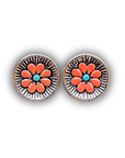 Flourish Flower Stud Fashion Earrings - Copper