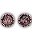 Eliza Flower Stud Fashion Earrings - Copper