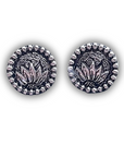 Eliza Flower Stud Fashion Earrings - Silver