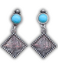 Tyler Post Dangle Fashion Earrings - Silver