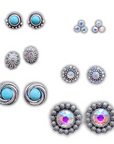 Jinny Stud Fashion Earring Set - Silver