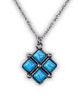 Rio Pendant Fashion Necklace - Aqua
