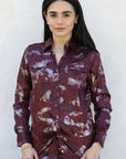 Womens Modern Fit Stretch Foil Fashion Shirt
