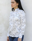 Womens Modern Fit Stretch Foil Fashion Shirt