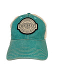 I Wonder if Whiskey Thinks About Me Too Distressed Snap Back Trucker Hat
