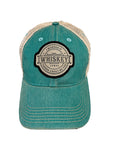 I Wonder if Whiskey Thinks About Me Too Distressed Snap Back Trucker Hat