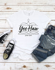 Boot Stitch Yee Haw T-Shirt Bourbon Cowgirl