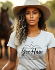 Boot Stitch Yee Haw T-Shirt Bourbon Cowgirl