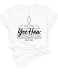 Boot Stitch Yee Haw T-Shirt Bourbon Cowgirl