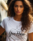 Boot Stitch Yee Haw T-Shirt Bourbon Cowgirl