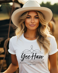 Boot Stitch Yee Haw T-Shirt Bourbon Cowgirl