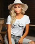 Boot Stitch Yee Haw T-Shirt Bourbon Cowgirl