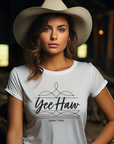 Boot Stitch Yee Haw T-Shirt Bourbon Cowgirl