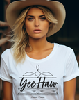 Boot Stitch Yee Haw T-Shirt Bourbon Cowgirl