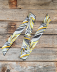 Yellow and Grey Western Skinny Mini Wild Rag Scarf / Cowgirl Necktie