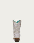 Z5344 - WOMEN'S EMBROIDERY BONE ANKLE SNIP TOE COWBOY BOOT