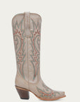 Z5371 - WOMEN'S BLUE AND RED EMBROIDERY BONE SNIP TOE COWBOY BOOT