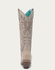 Z5371 - WOMEN'S BLUE AND RED EMBROIDERY BONE SNIP TOE COWBOY BOOT