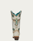 Z5410 - WOMEN'S WOVEN EAGLE TURQUOISE EMBROIDERY SNIP TOE COWBOY BOOT