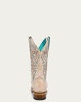 Z5444 - WOMEN'S BLUE AND RED EMBROIDERY BONE SQUARE TOE COWBOY BOOT