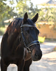 The Eiffel Tower Black Leather Snaffle Bridle