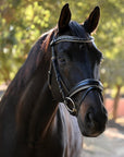 The Eiffel Tower Black Leather Snaffle Bridle