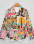 Baha Ranch Wanted Retro Pop Western Vintage Button Up Shirt