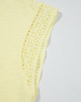 Lace Patchwork Cap Sleeve T-Shirt