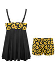 Sunflowers Swim Dress & Shorts Set