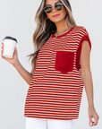 Annika Stripe Round Neck Tank Top