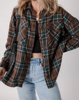 Elizabeth Plaid Print Chest Shirt
