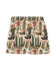 Women's Cream Cactus Boots Beach Board Shorts