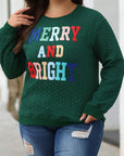 Merry And Bright Cable Knit Sweatshirt