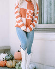 Checker Floral Stripe Patchwork Sweater