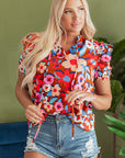 Lyric Flower Self Tie Blouse
