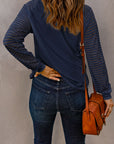Fiona Sheer Stripe V-Neck Top