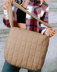 Kylie Quilted Zipper Tote Bag