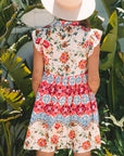 Dior Floral Mixed Pattern Buttoned Dress
