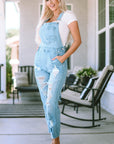 Sophia Constructed Bib Distressed Overalls