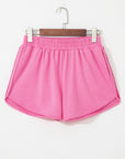 Colorblock Stripe Elastic Waist Shorts