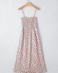Boho Floral Smocked Maxi Sundress
