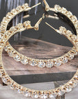RHINESTONE HOOP EARRINGS