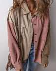 Abigail Block Chest Corduroy Shacket