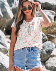 Estelle Crochet Cap Sleeve Blouse