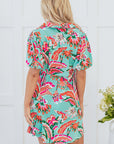 Erin Lace-up High Waist Buttoned Mini Dress